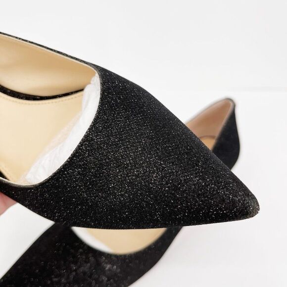 Vince Camuto Signature VI - Opry Kitten Heel Black Glitter Pumps size 9.5M - Picture 8 of 14